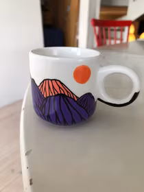 Espressokopp - Bergskap rosalila