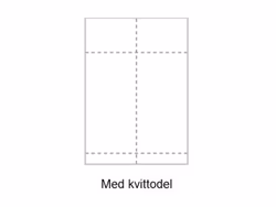 2 Transportmærker/A4. Med kvitteringsdel. Cirka 105 x 270 mm. Selvklæbende etiketter til din printer