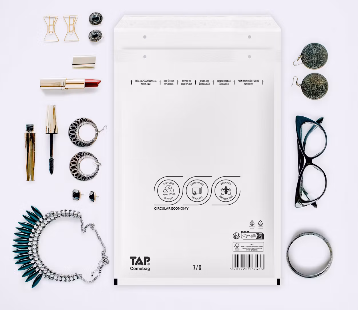 Bubble mailers size A 10x16cm