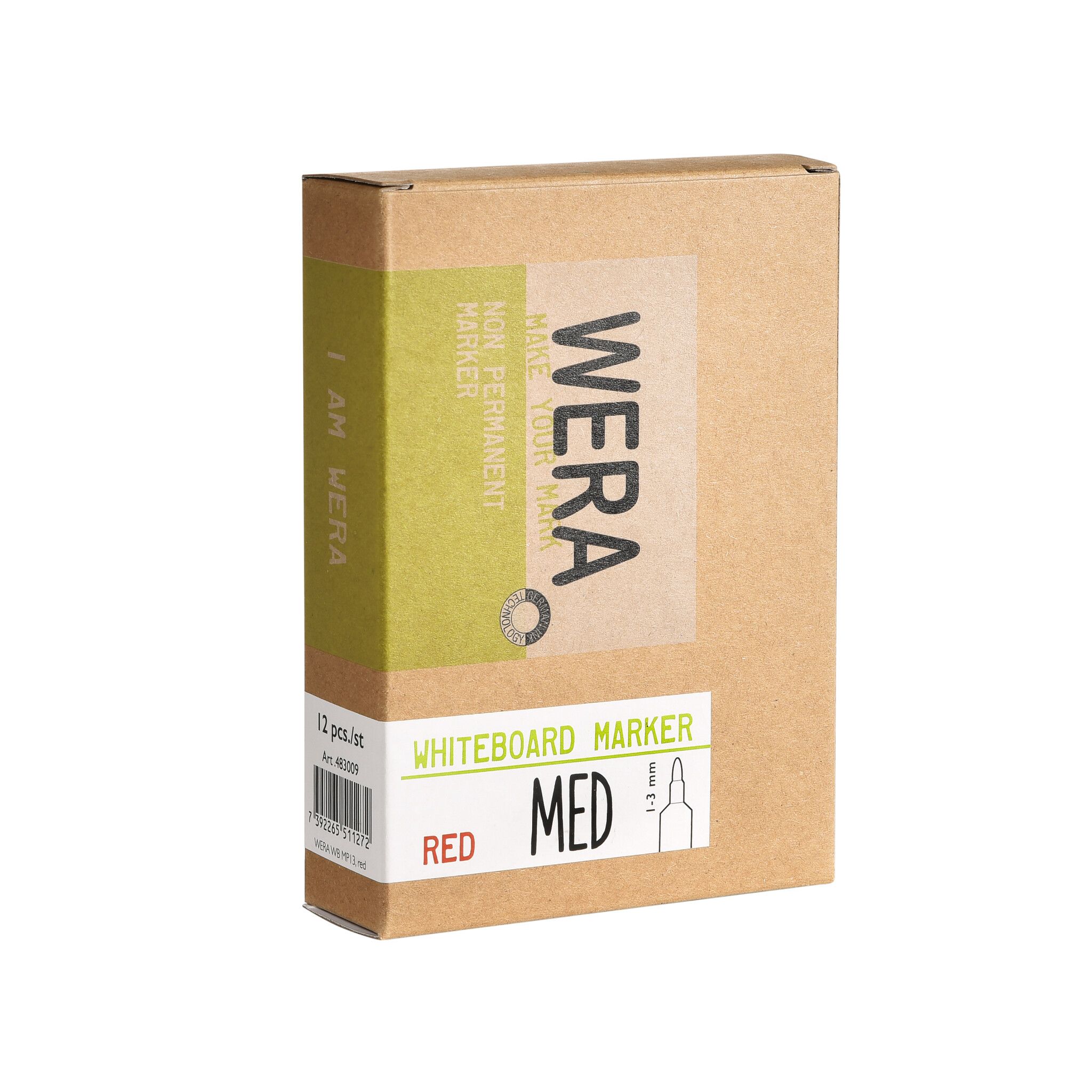 Wera Whiteboardpen 1-3 mm Sort.