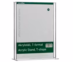 Acrylic sign A5 L/T format.