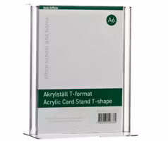 Akrylskylt A6 T-format. Från 35kr!