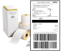 Transport labels fanfold/continious for your Zebra label printer.