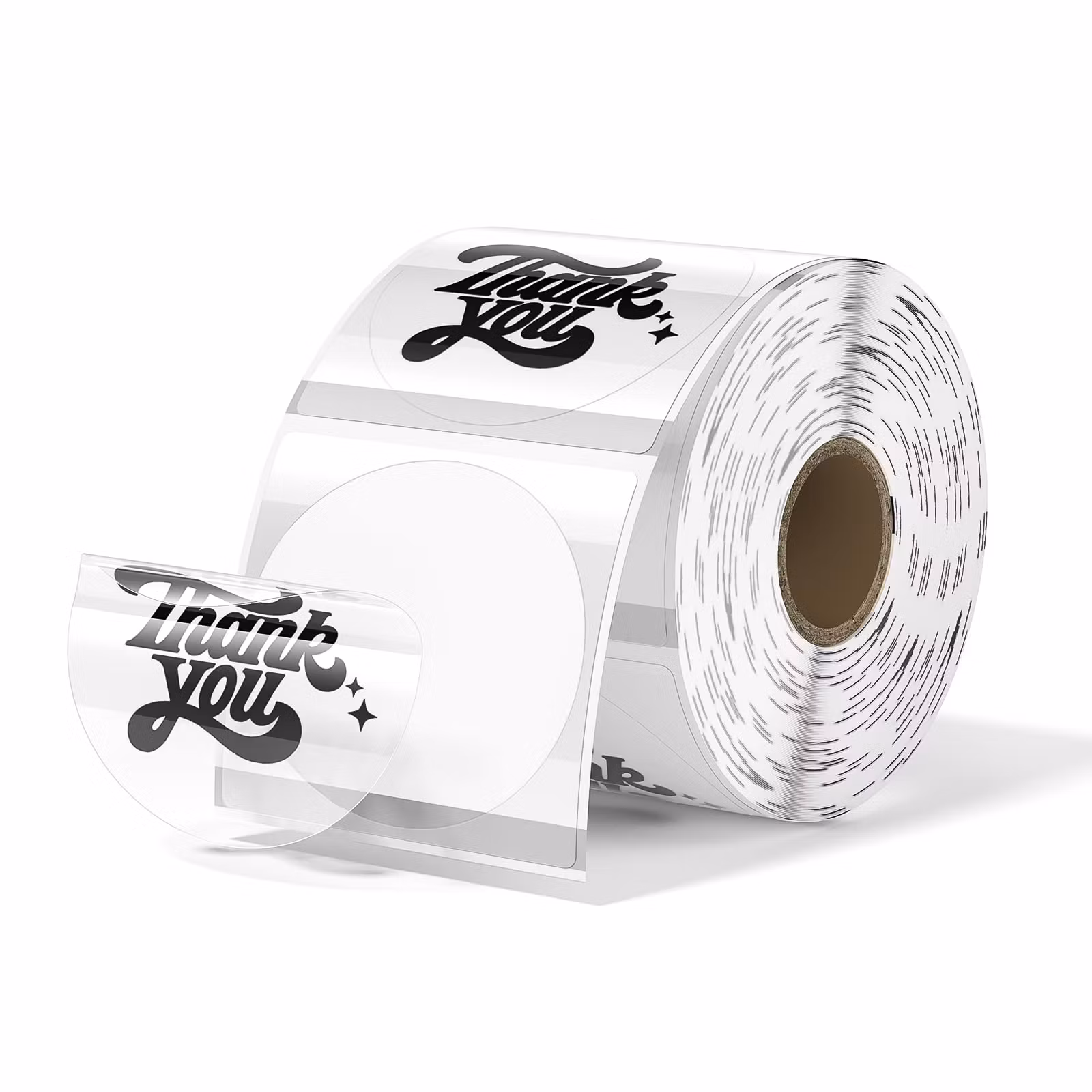 Självhäftande termo etiketter i flera färger och former. Äkta Munbyn!