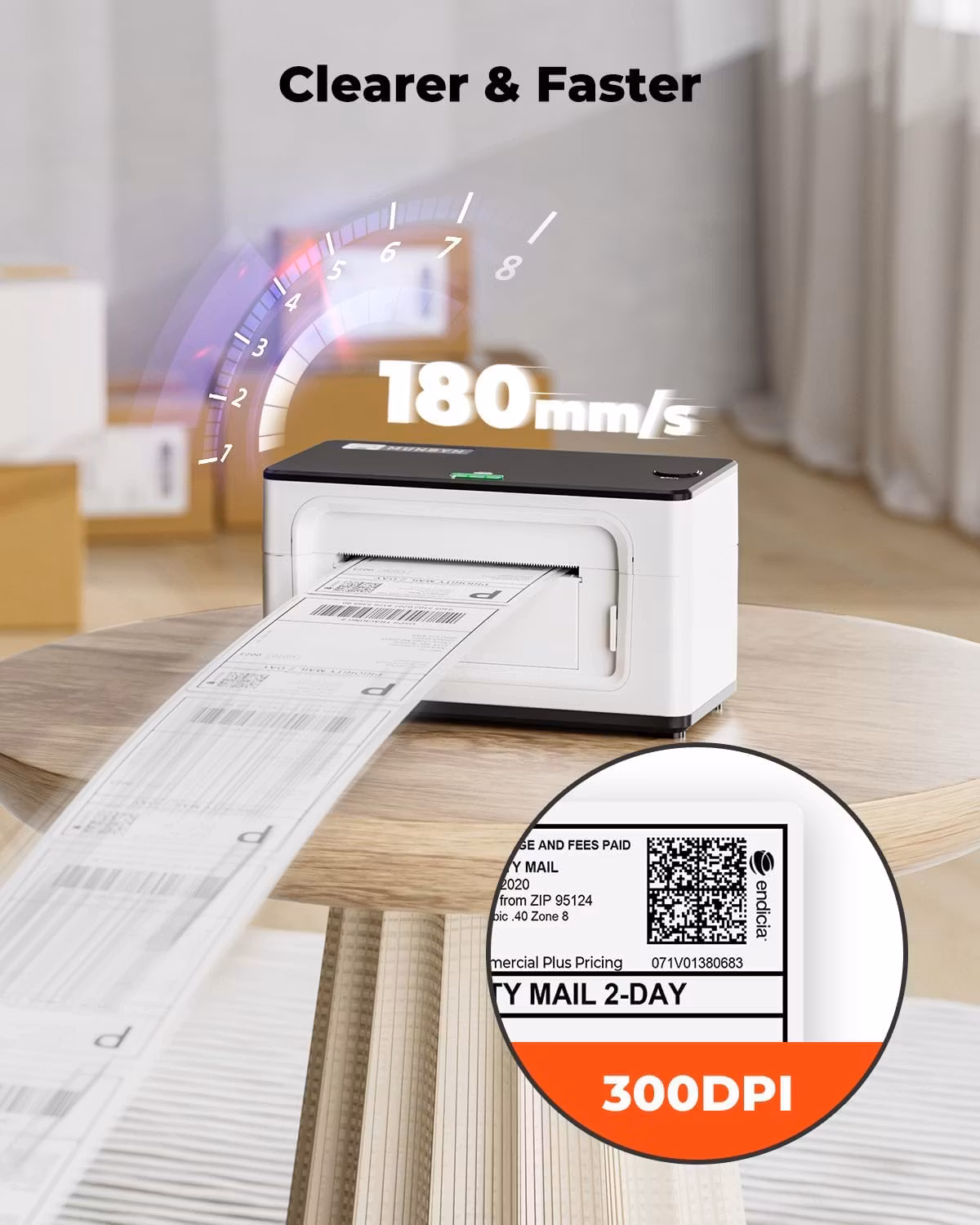 Munbyn termisk etikettskrivare 300DPI !!