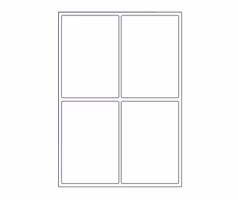 4 etiketter/A4. Ca 99 x 139mm. Självhäftande etiketter till din skrivare