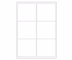 6 etiketter/A4. Ca 99 x 93mm. Självhäftande etiketter till din skrivare