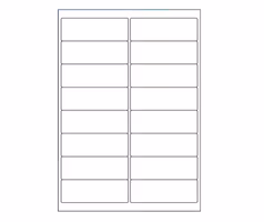 16 etiketter/A4. Ca 99 x 34mm. Självhäftande etiketter till din skrivare