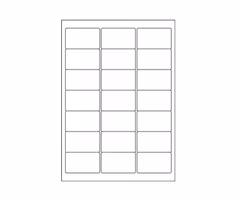 21 etiketter/A4. Ca 63 x 38mm. Självhäftande etiketter till din skrivare