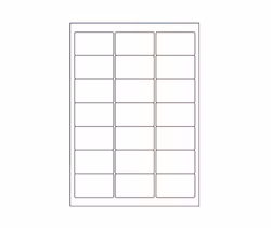 21 etiketter/A4. Ca 63 x 38mm. Självhäftande etiketter till din skrivare
