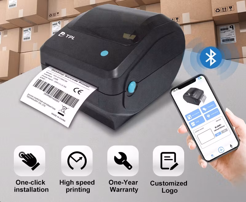 Etikettskrivare TPL termisk. Bluetooth och Wifi! Vit eller svart 999 + moms!