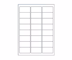 24 etiketter/A4. Ca 63 x 34 mm. Selvklæbende etiketter til din printer
