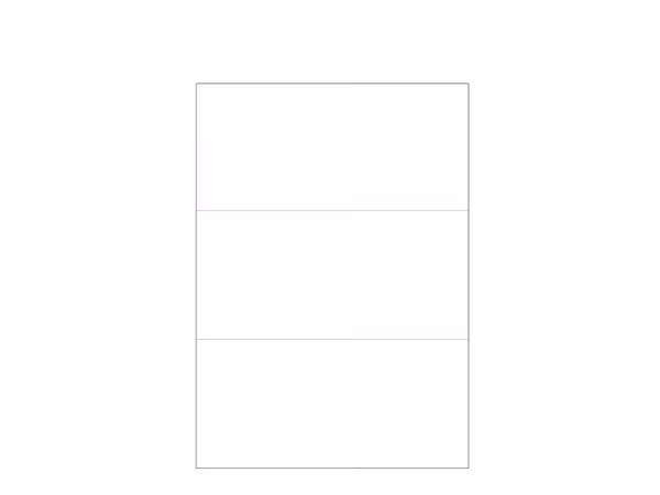 3 etiketter/A4. Ca 210 x 99mm. Självhäftande etiketter till din skrivare