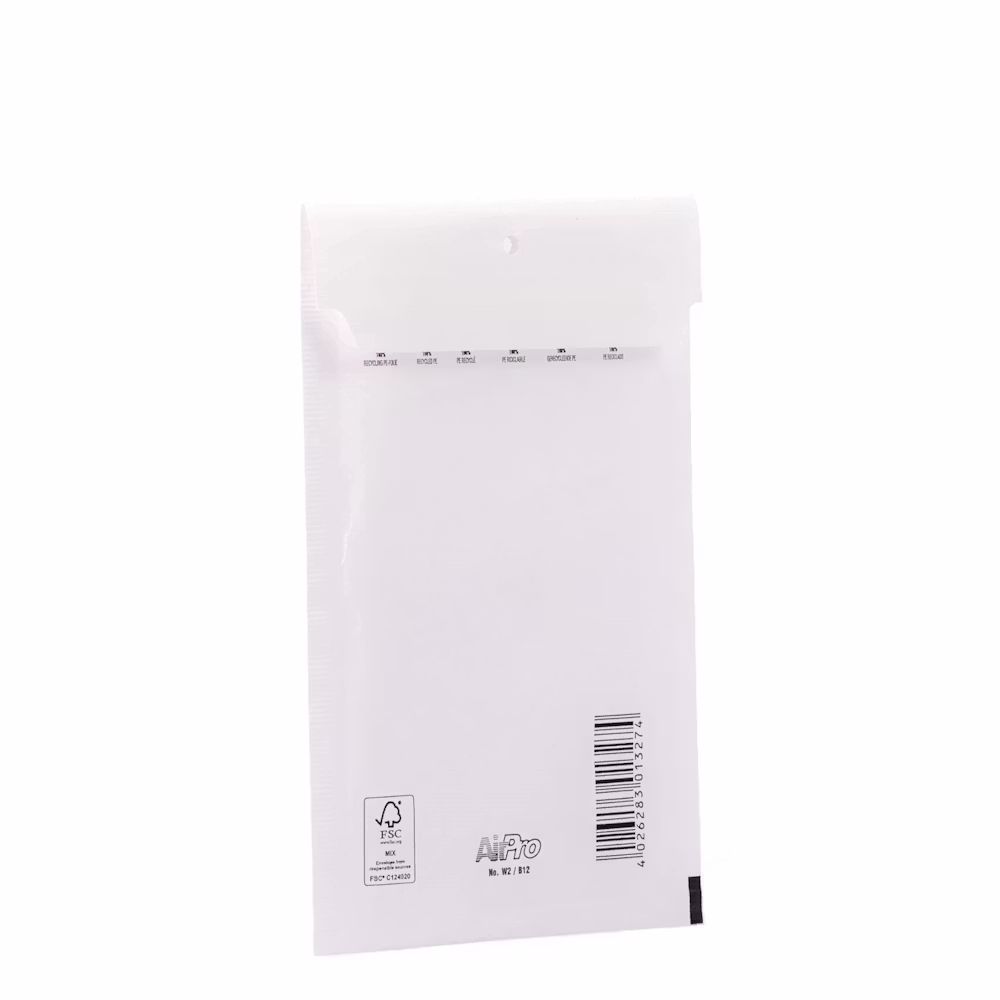 Bubble bags size B 12x21cm.
