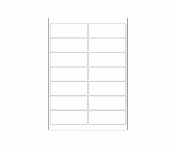 16 labels/A4. Approx 99 x 34mm. Self-adhesive labels for your printer
