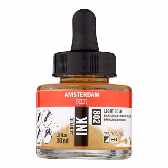 Amsterdam ink 30ml-802-light gold