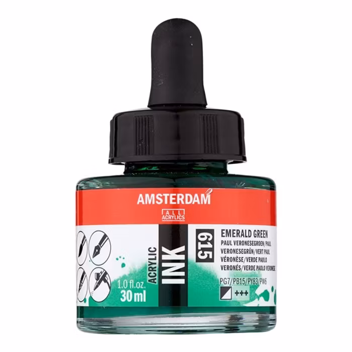 Amsterdam ink-30ml-615-emerald green