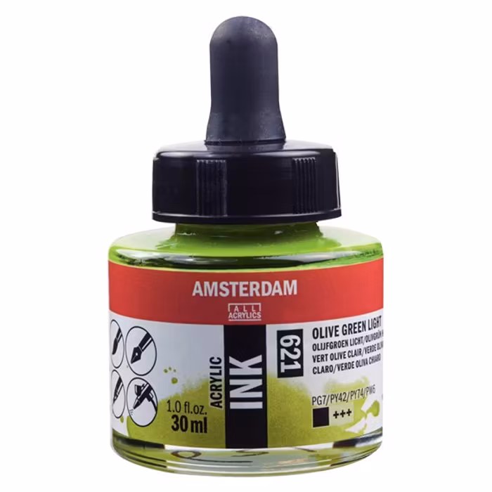 Amsterdam ink-30ml-621-olive green light