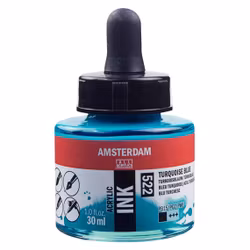 Amsterdam ink-30ml-522-turquoise blue