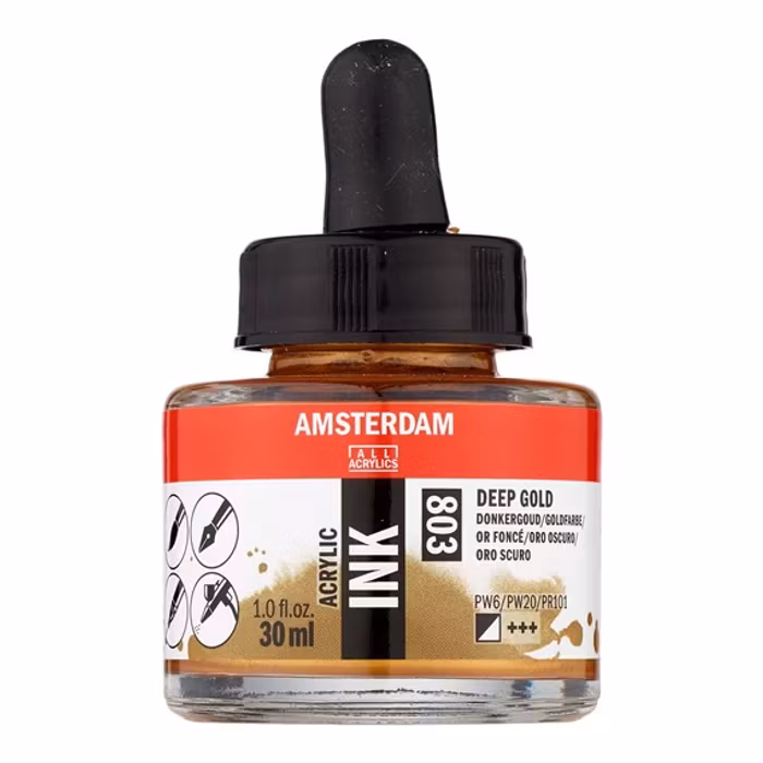 Amsterdam ink-30ml-803-deep gold