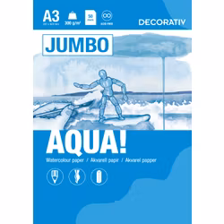 Akvarellpapper-Figura Aqua-300g-jumbo-A3-50st Cellulosapapper