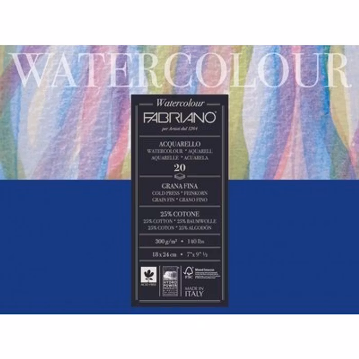 Fabriano akvarell Cold 18x24cm-20st