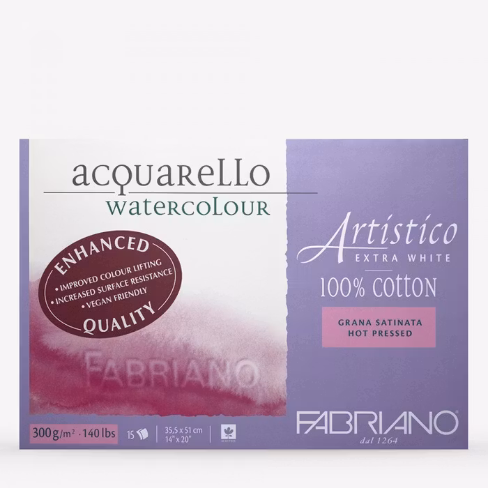Fabriano-Artistico 300gram-18x26cm-Fin Hotpress