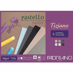 Fabriano-pastello-Tiziano-160g-6 färger-30st