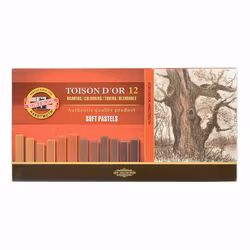 Koh-i-noor-soft pastels 12st-brun