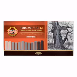 Koh-i-Noor-Soft pastels 12st-grå