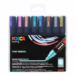 Posca-PC5-8st painting marker-Metallic-1,8-2,5mm