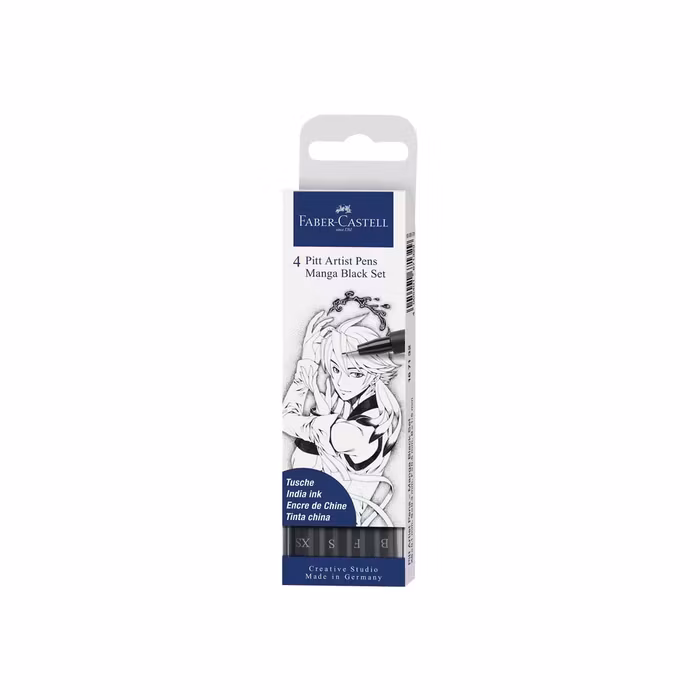 Fabercastell-4st manga black set