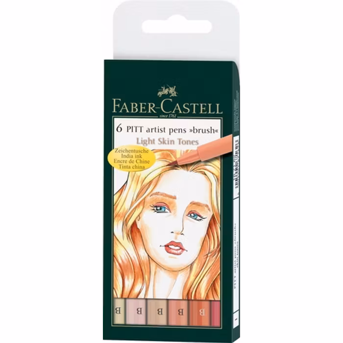 Fabercastell-6st artist pens brush