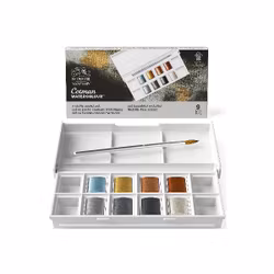 Cotman-akvarellfärg metallic-8st
