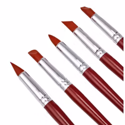 Siliconpensel / shapers 5-pack röd