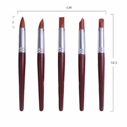 Siliconpensel / shapers 5-pack röd