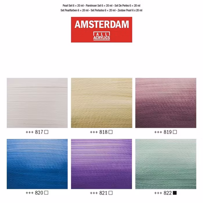 Amsterdam akryl set 6X20ml PEARL