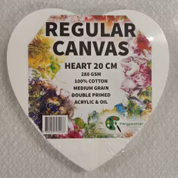 Canvas hjärta 20 cm-280 gram-Färgpaletten