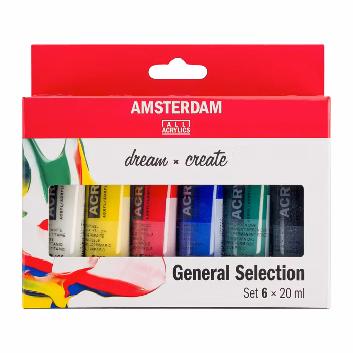 Amsterdam akryl set 6X20ml BASFÄRGER