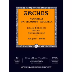 Arches akvarellblock-300g-23x31cm-12st-Rough