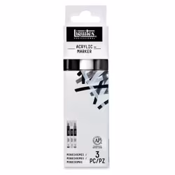 Liquitex-acrylic marker-monochromes