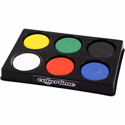 Vattenfärg-colortime-6 färger-vit/svart