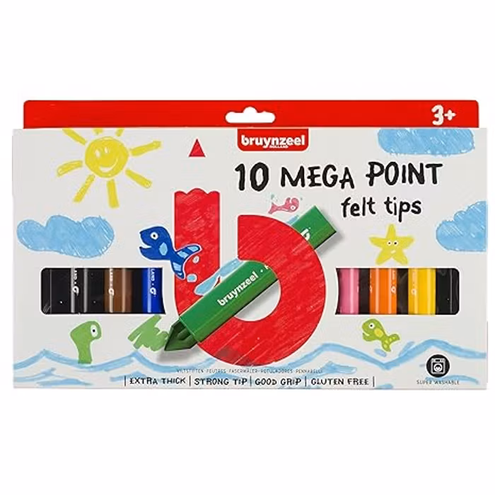 Bruynzeel Kids mega tuschpennor-10 st