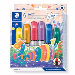 Noris-Gel Crayons-Glitter-6st