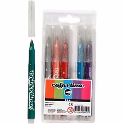 Colortime-Glittertusch-mix-6st