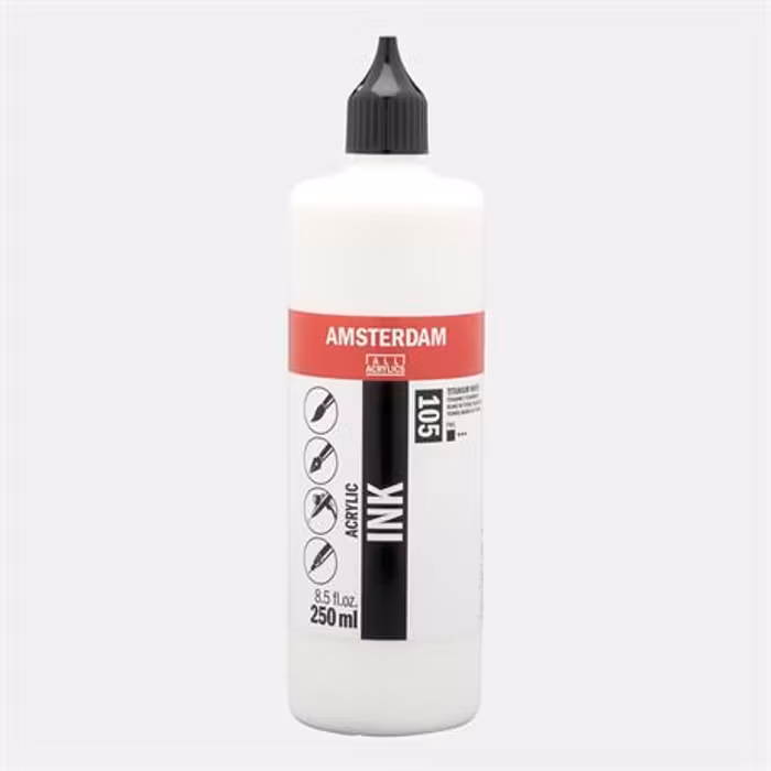 Amsterdam ink-250ml-105-titanium white