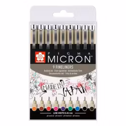 Pigma Micron Wallet 9 Fineliner Colors