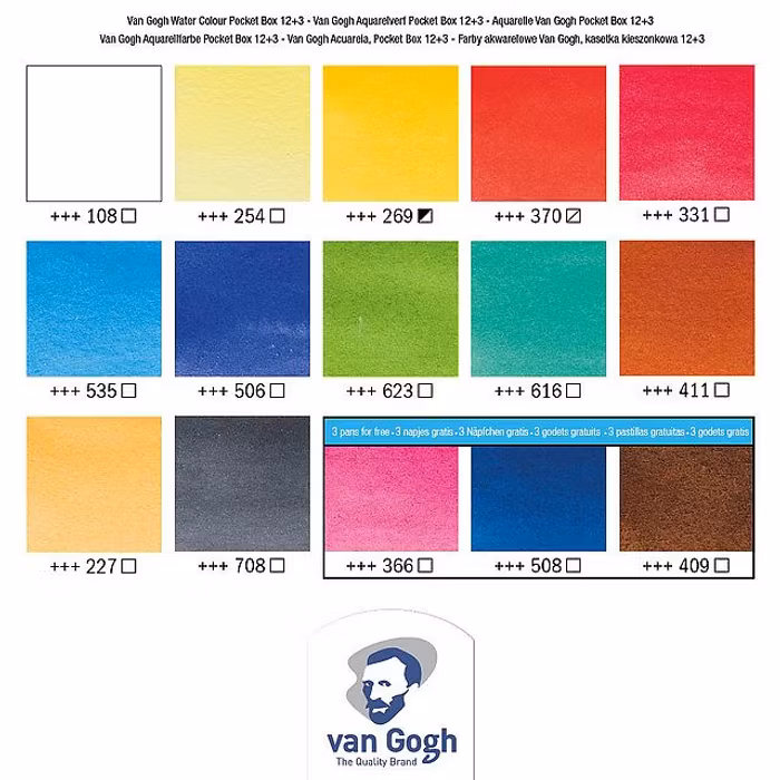 Van Gogh pocket box-15st+pensel