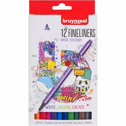 Fineliners Bas-färger-12 st