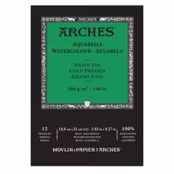 Arches akvarellblock-300g-14,8x21-12st-CP